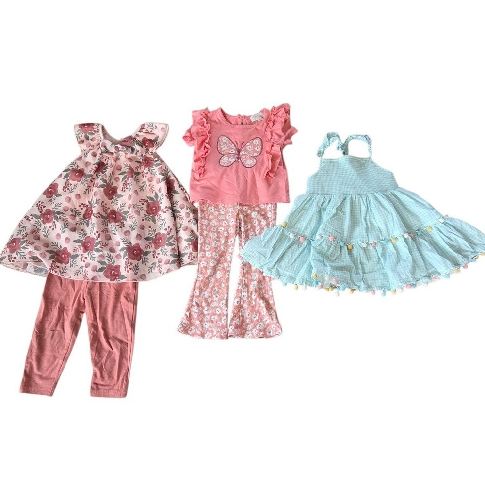 Baby Girl 12M Bundle Tahari Gingham Dress Btween Butterfly Madison Layne Floral